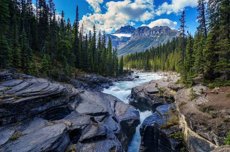 На изображении, национальный парк Банф, Уникальные парки Канады